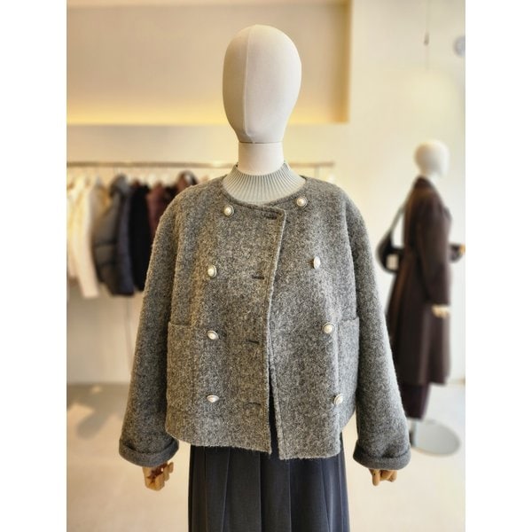 [여주점] [JJ 지고트] 여성 울 블렌드 알파카 더블 재킷 GRBA0JKJ11