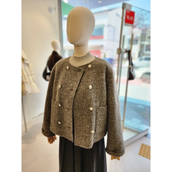 [여주점] [JJ 지고트] 여성 울 블렌드 알파카 더블 재킷 GRBA0JKJ11
