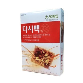 제이큐 다시백 차거름망 티필터 멸치 다시마 다시팩 육수 해물 육수팩 국물 대형 30매 X ( 2세트 )