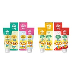 뽀로로 어린이 치약 90g 4가지향/유아 키즈 저불소 어린이집 유치원