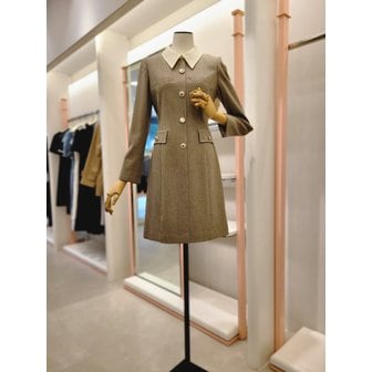 잇미샤 [여주점] 여성 디테처블 배색 카라 원피스(ITP9WOP730)