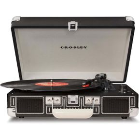 영국 데논 턴테이블 Crosley Chalkboard Cruiser Portable Three Speed Record Turntable 블랙 1