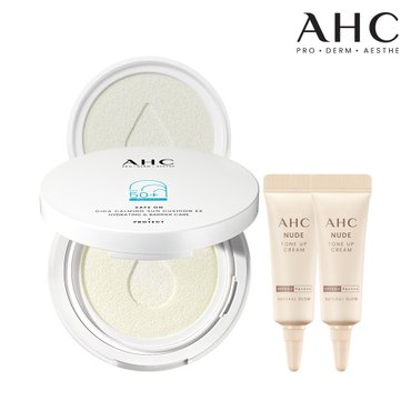 AHC 세이프온 시카카밍 선쿠션 25g+리필 25g+누드크림 글로우5ml