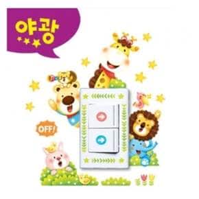 다용도 스위치커버 스티커 숲속동물 FDT-88002 문구/사무용품