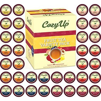  [해외직구] Keurig  K컵  Brewers용  Cozy  Up  CozyUp  버라이어티  과일  차  샘플러  팩  다양한  맛  36개
