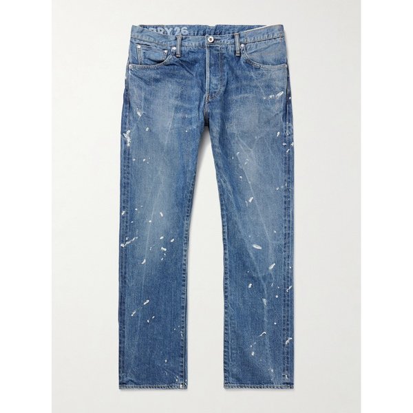 소셜 스컬프처 11 슬림 스트레이트 페인트 스플래터 진 46376663162858717