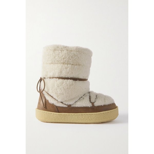 Zimlee Shearling And Leather Ankle Boots 에크루 1647597284228924