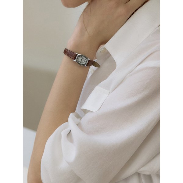 헥사 클래식 레더 와치 - Brown