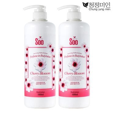 청정미인 퍼퓸 체리블라썸 바디로션 1000ml 2개[30158161]