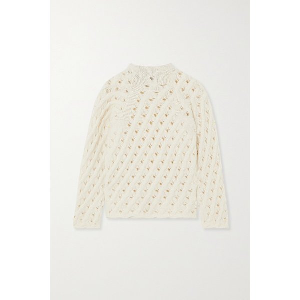 엔벨로프 1976 에이크 오픈 니트 알파카 코튼 메리노 울 혼방 스웨터 크림 1647597289186648