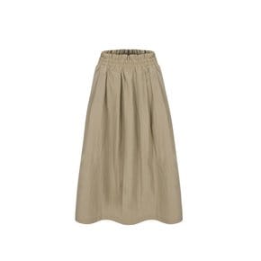 24SS Callaite Pleats Long  Skirt - Beige