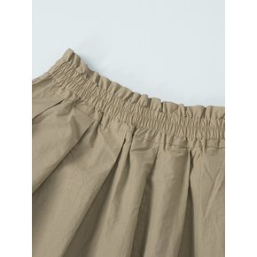 24SS Callaite Pleats Long  Skirt - Beige