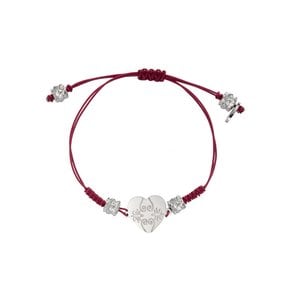heart bloom bracelet-red