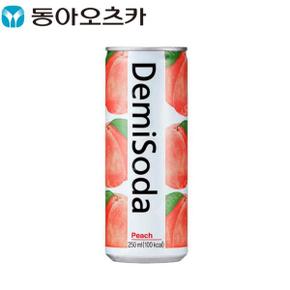 과즙 탄산음료 데미소다 복숭아 250ml 30개 캔음료