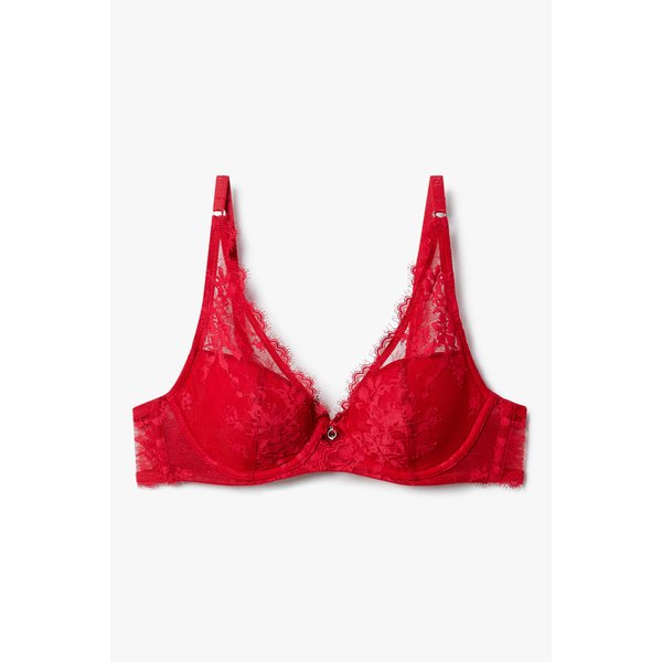 여성 플라워 자수 패디드 발코넷 브라 0825384525000