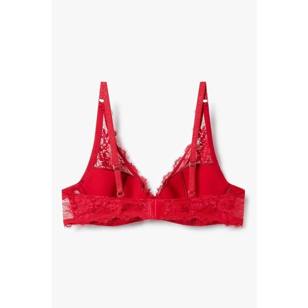 여성 플라워 자수 패디드 발코넷 브라 0825384525000