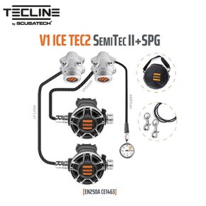 스킨 스쿠버 다이빙 레귤레이터 호흡기 V1 TEC2 더블 세트