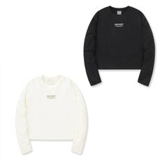 [24년 F/W]디스커버리 여성 크롭 슬림핏 긴팔티 DWRL41044