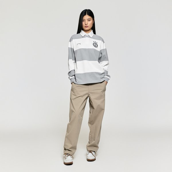 [여주점] FC STRIPE LONG SLEEVE POLO SHIRT-LIGHT GREY