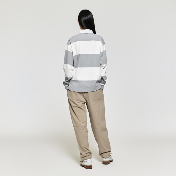 [여주점] FC STRIPE LONG SLEEVE POLO SHIRT-LIGHT GREY