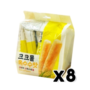 스낵킹 크크롤 옥수수맛 크런치크리스피롤 스낵과자 180g x 8개