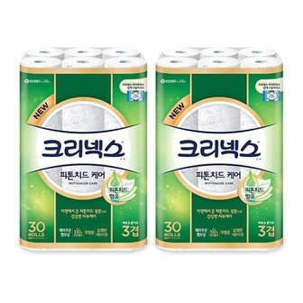  (무료배송)크리넥스 휴지 숲속의피톤치드 3겹30롤x2개 (WBCC75D)