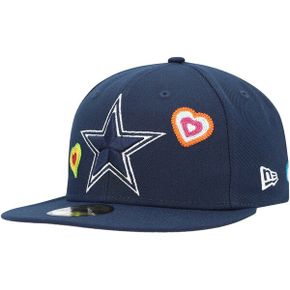 [해외] 1114304 NFL [댈러스 카우보이스] Chain Stitch Heart 59FIFTY Fitted Hat Navy