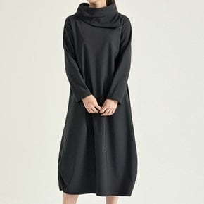 튤립 카라 기모 롱원피스 빅사이즈 시크한 88 99 큰옷 블랙옷