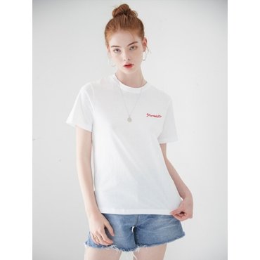 PRADA レイヤードTシャツ コットン 半袖 無地 ベージュ ビスチェ風刺繍カットソー(カットソー・Tシャツ) | al'aise