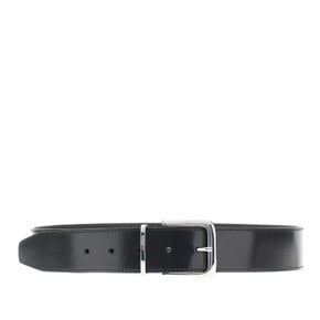 [해외배송] 더프랭키샵 레더 스트랩 렉탱귤러 버클 벨트 BEFS21157148 BLACK SILVER