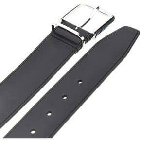 [해외배송] 더프랭키샵 레더 스트랩 렉탱귤러 버클 벨트 BEFS21157148 BLACK SILVER