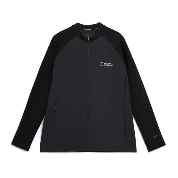 [여주점] N242URG510 유니 배색 집업 래쉬가드 카본블랙