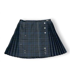 5396629 Fred Perry Womens Tonal Tartan Tennis Skirt In Black/navy