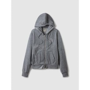 Velour Embroidery Hood Zip-up WHMZE4V21F