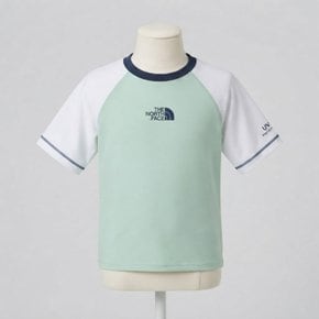 노스페이스 키즈 키즈 서프 반팔 티 ICE_GREEN NT7US18T