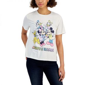 우먼 디즈니 주니어 미니 마우스  프렌즈 그래픽 프린트 티셔츠 - Egret 8790985