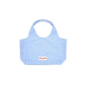 Flower jacquard shopper - SKY BLUE