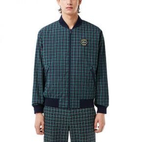 맨즈 Harrington 체크 집 프론트 봄버 패딩 자켓 - Qrn 8625169