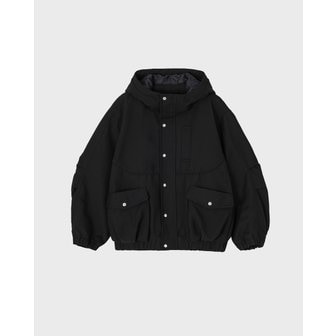 송지오 [파주점] 옴므 시그니처 코쿤 후드 점퍼 SI2JP900BK