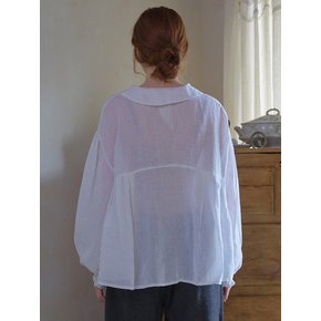 collar linen blouse