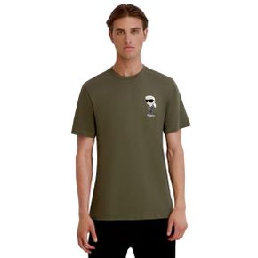 칼라거펠트 맨즈 그래픽 Crewneck 티셔츠 - 올리브 26601903 1336022