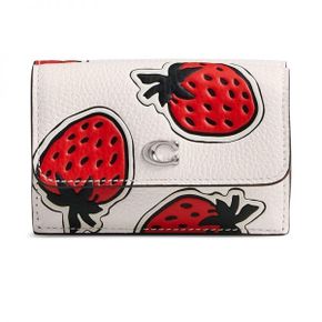 4824843 COACH Essential Mini Trifold Wallet with Strawberry Print 93115207