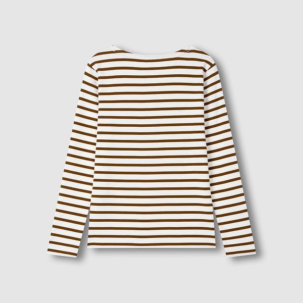 여 코튼 스트레치 보트넥 긴팔 티셔츠 J116101036071