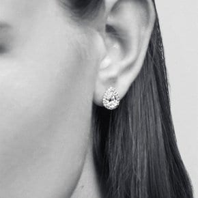 14K 랩다이아몬드 튜베로즈 0.25ct 귀걸이