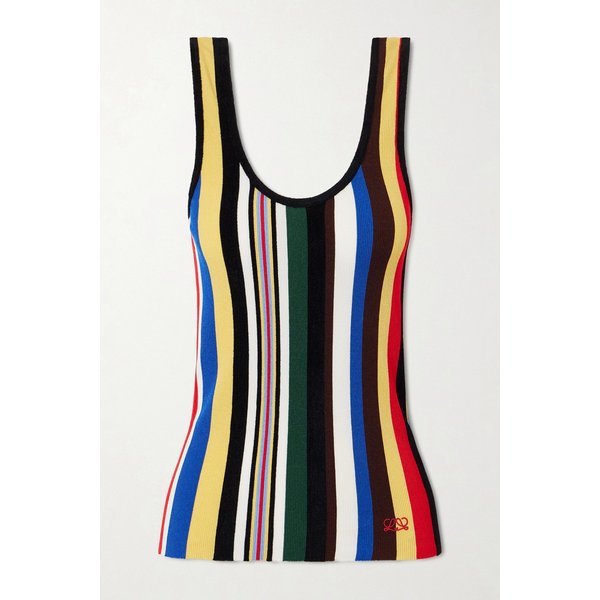 자수 스트라이프 리브 니트 탱크 탑 46376663163050447