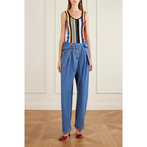 자수 스트라이프 리브 니트 탱크 탑 46376663163050447