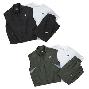STREET CREW_조끼 풀집업 3pcs 우븐셋업(NK9YF1211U)