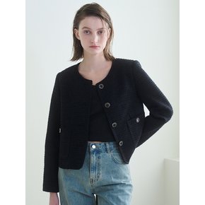 Tweed Stitch Jacket - Black