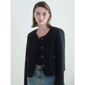 Tweed Stitch Jacket - Black