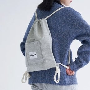 White denim multi bag 화이트 데님 스트링 백팩